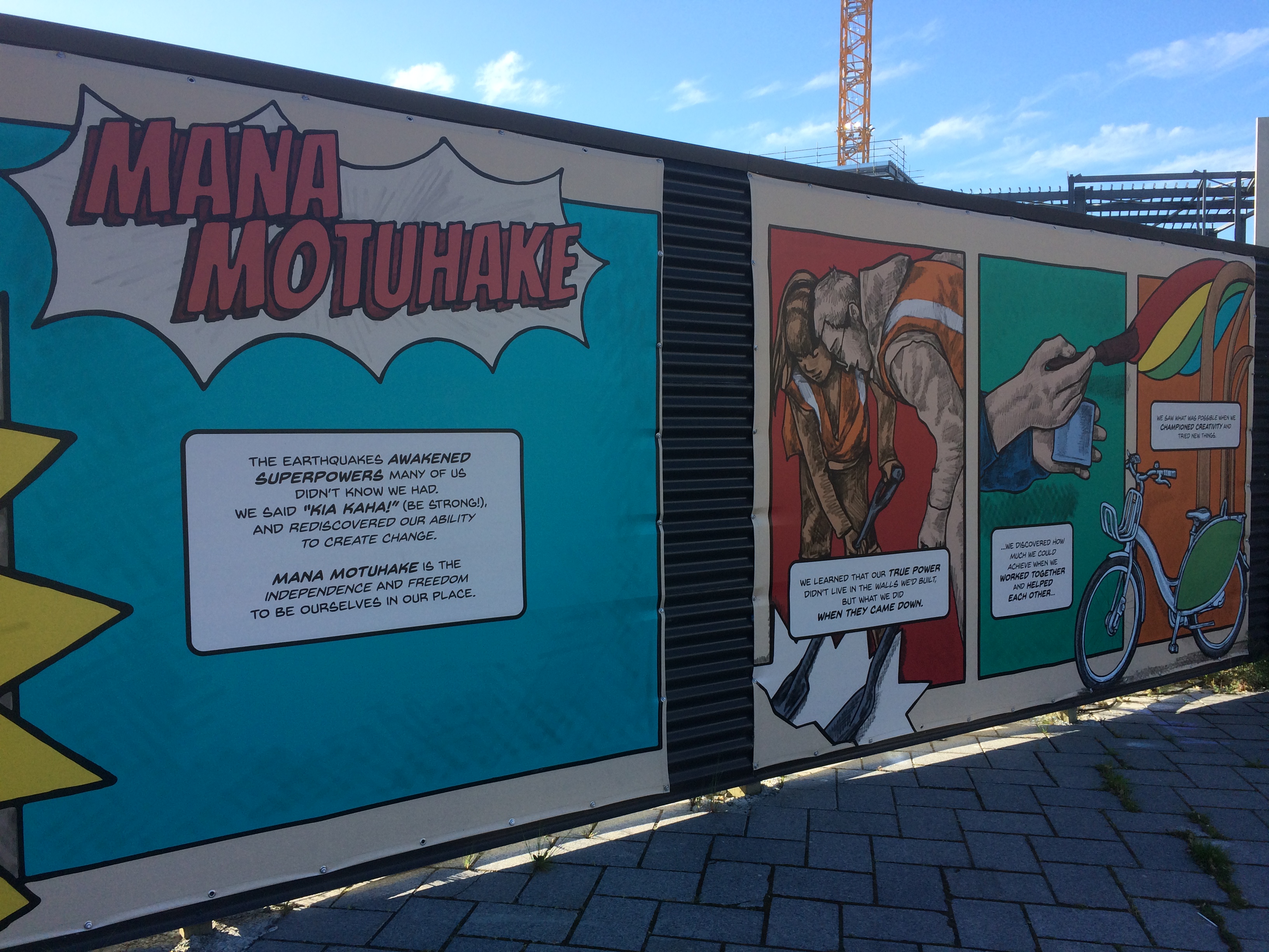 A mural in Christchurch, New Zealand -- site of a damaging earthquake in 2011